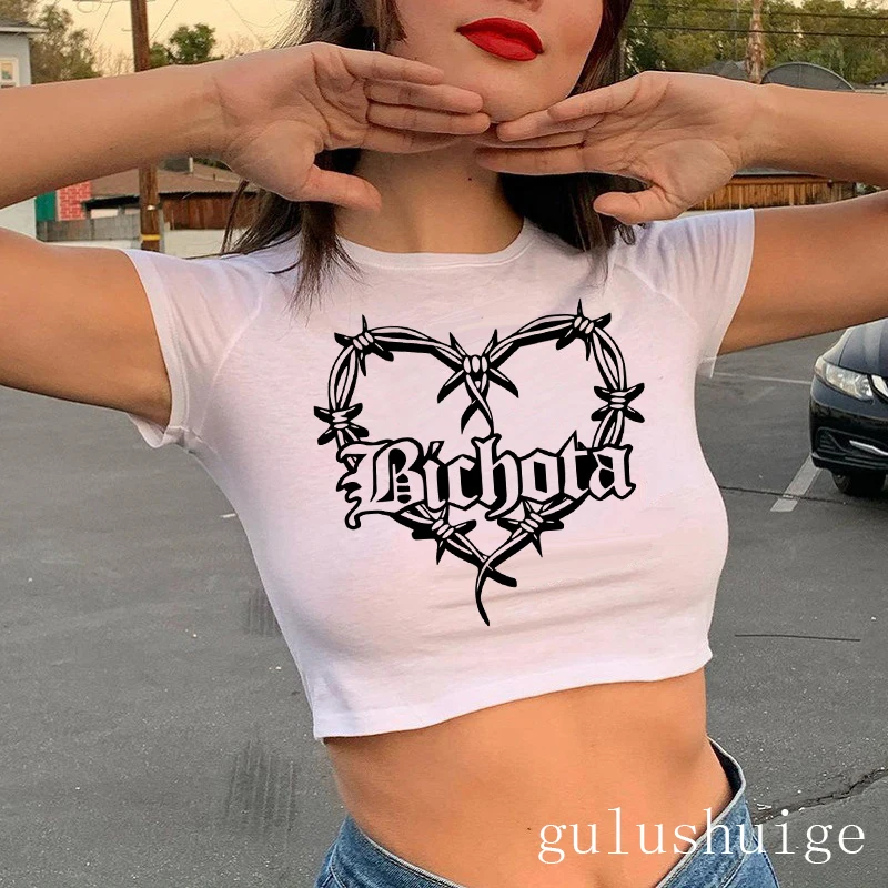 Cool T-shirt Manana Sera Bonito Bichota Karol G Tshirt  Crop Top Women T-shirt Woman Tshirt Cropped Tee Trendy Clothing