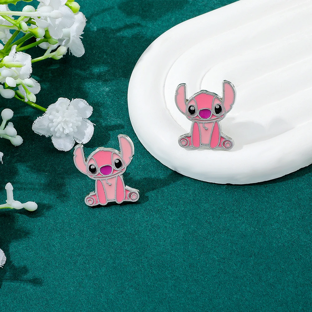 أقراط كاواي ستيتش أنجل بيبي كارتونية للفتيات بسيطة وجذابة على شكل قطرة أذن هدية مثالية لحفلات أعياد الميلاد