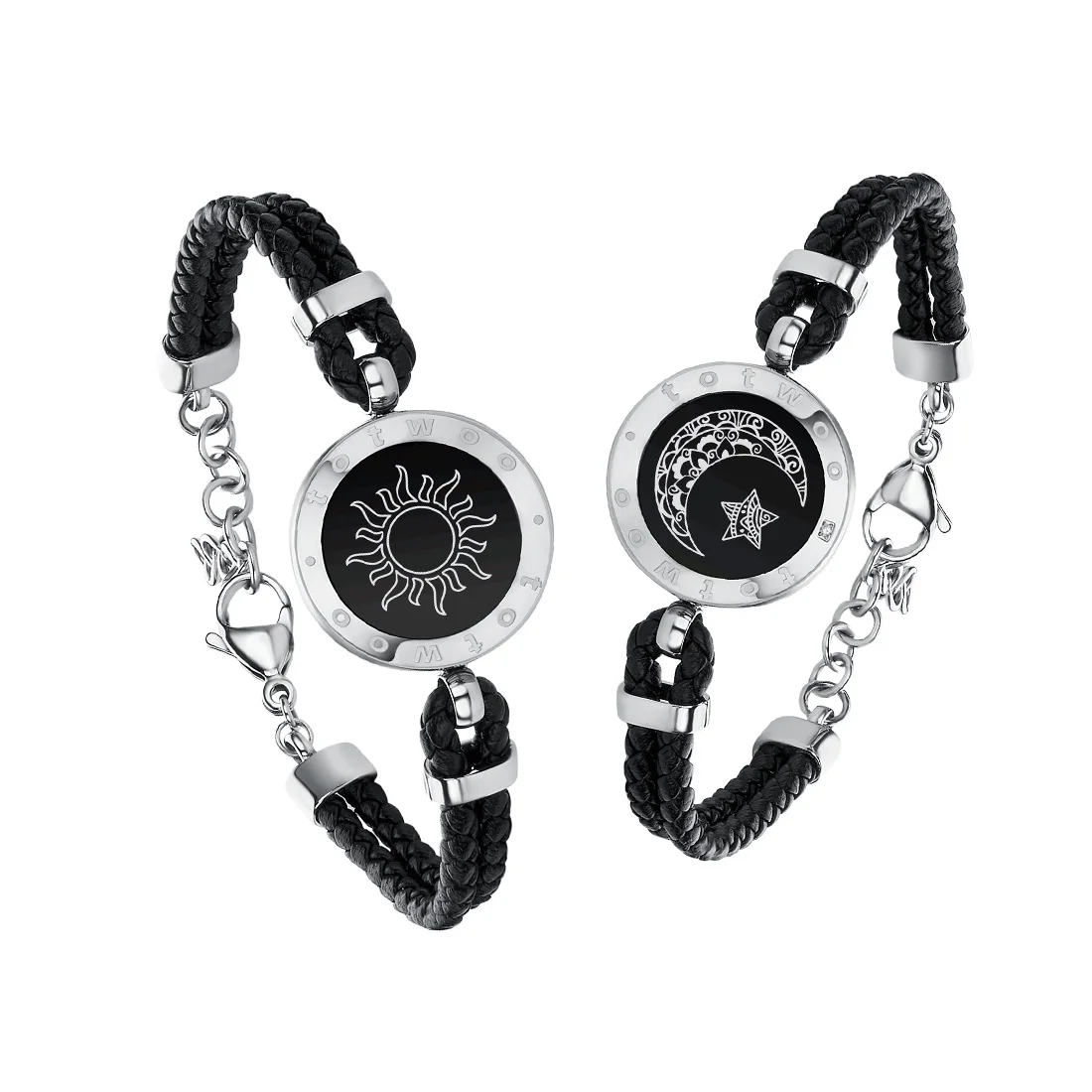 TOTWOO bracciali Touch a lunga distanza per coppie, regali di relazione illuminati e vibranti per coppie braccialetti d'amore con gioielli intelligenti