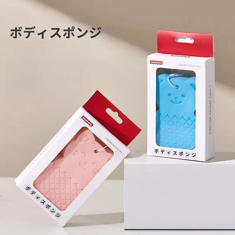 痛みのない角質除去スポンジバスツール-赤ちゃん女の子用-肌に優しい背中用スクラバー-肌にダメージを与えない-パーソナル衛生ツール