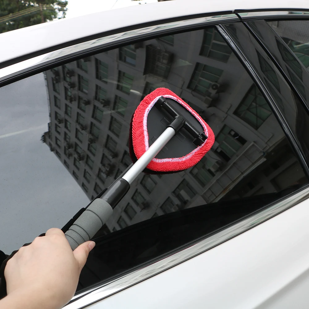 Eliminador de niebla de raspado de ventanas, limpiador telescópico de vidrio, cepillo de limpieza de parabrisas de coche