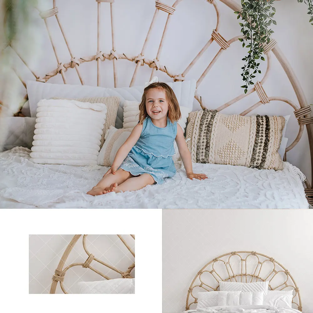 

Bohemian Days Backdrop Kids Baby Cake Smash Photography Props Bedroom Headboard Child Girls Adult Photoshoot Studio Backgrounds