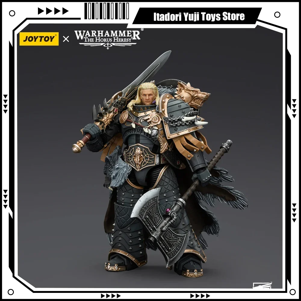 JOYTOY 1/18 Warhammer 40k The Horus Heresy Space Wolves Anime Action Figure Leman Russ Primarch of The VIth Legion Figurine Toys