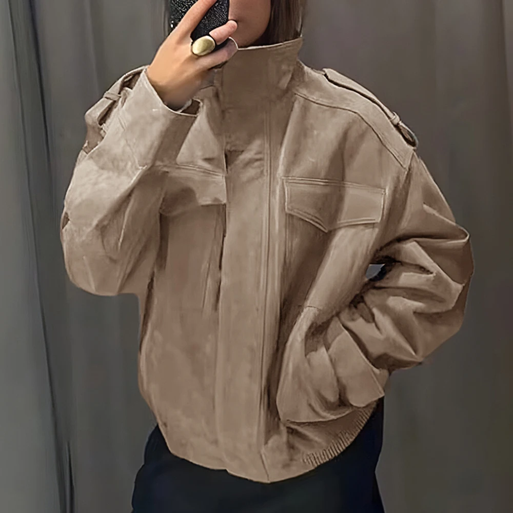 

Casual Round Neck Jacket Spring Dress Autumn Women's Fashion Top Style Simple Design Comfortable Fit