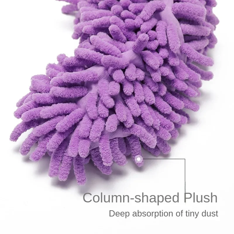 متعددة الوظائف الطابق الغبار تنظيف أحذية مفتوحة كسول التطهير أحذية المنزل الطابق تنظيف مايكرو الألياف تنظيف Shoes1-2-3-4PCS #2