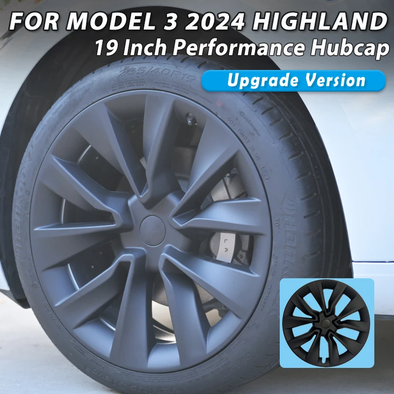 

4PCS HubCap for New Tesla Model 3 Highland 19 Inch 2024 Performance Wheel Cover Wheel Part Full Rim Cover Accessories Wheel Cap