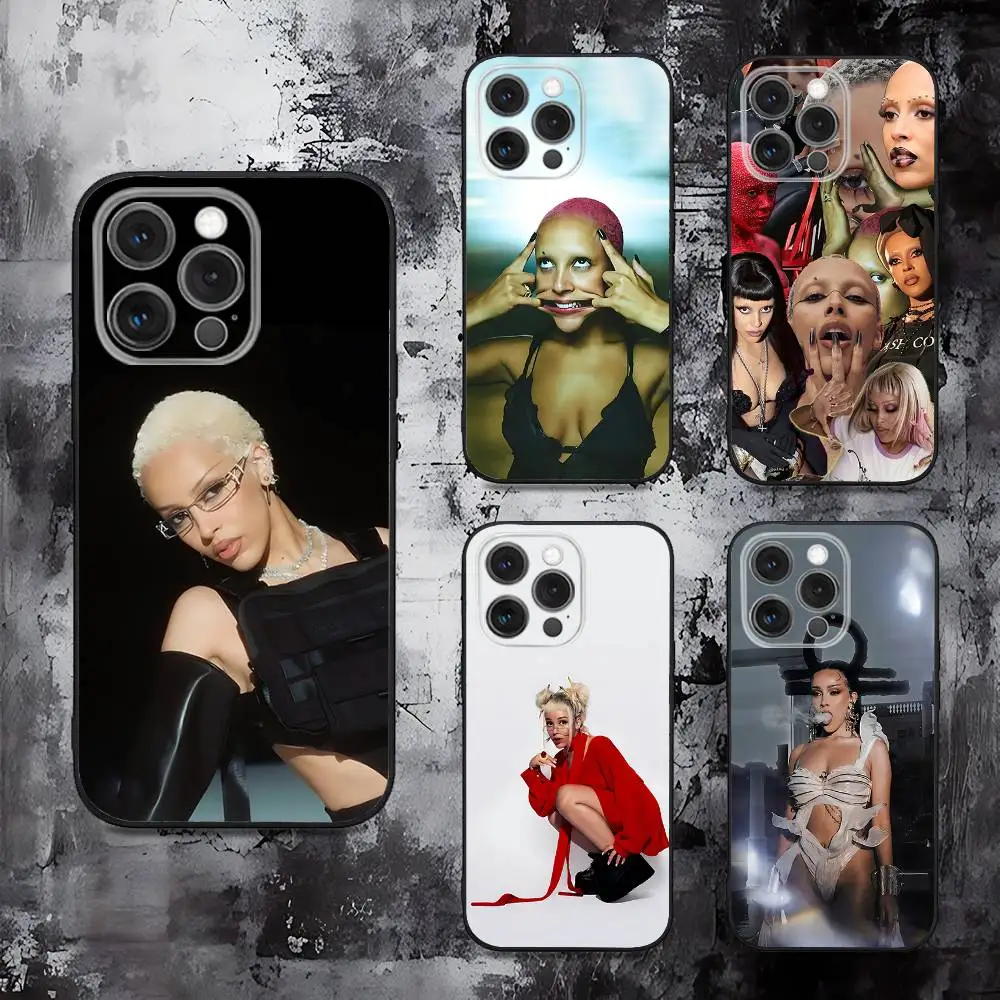 

D-Doja Cat Phone Case For iPhone 16,15,14,13,12,11,Pro,Max,Plus,X,XS,SE,E,Mini,Soft Silicone Black Case