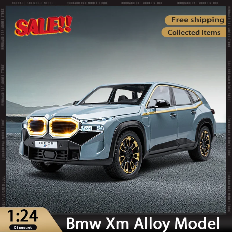 In Stock 1:24 Bmw Xm Simulation Alloy Micro Die-Casting Luminous Integrated Model Custom Children'S Toy Collection Gift Ornament