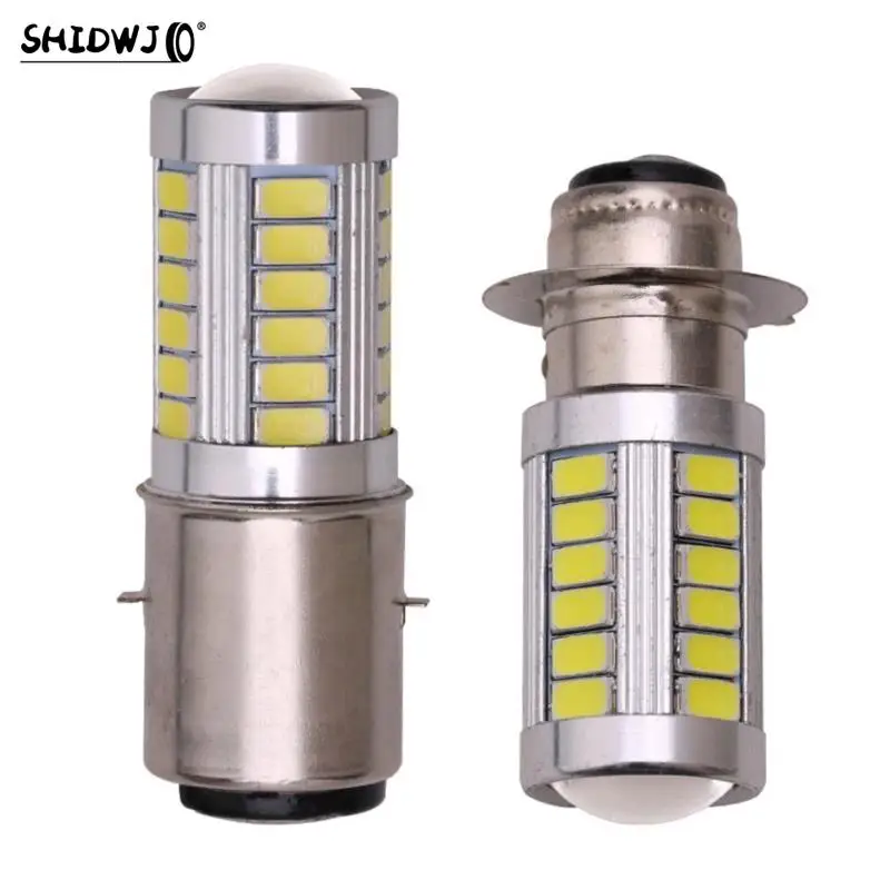 1pc 12/24V PX15D BA20D LED Fog Light Lamp Auto Motorcycle Headlights 33 SMD Motor Light Headlamp Auto Accessoires