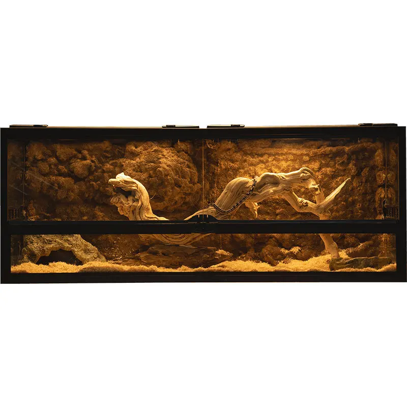 

Climbing Pet Box Rainforest Tank Tropical Ecological Pet Turtle, Lizard, Frog, Amphibian Land and Water GT Landscape Tank