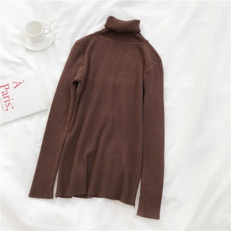 سترات كورية أساسية بلون واحد متعددة الاستخدامات للنساء لخريف وشتاء 2025 سترة نسائية محبوكة ناعمة #5