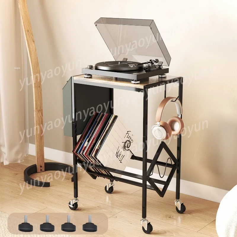 

Retro Carbon Steel CD Storage Rack Multi Functional Vinyl Record Holder for Living Room Coffee Table