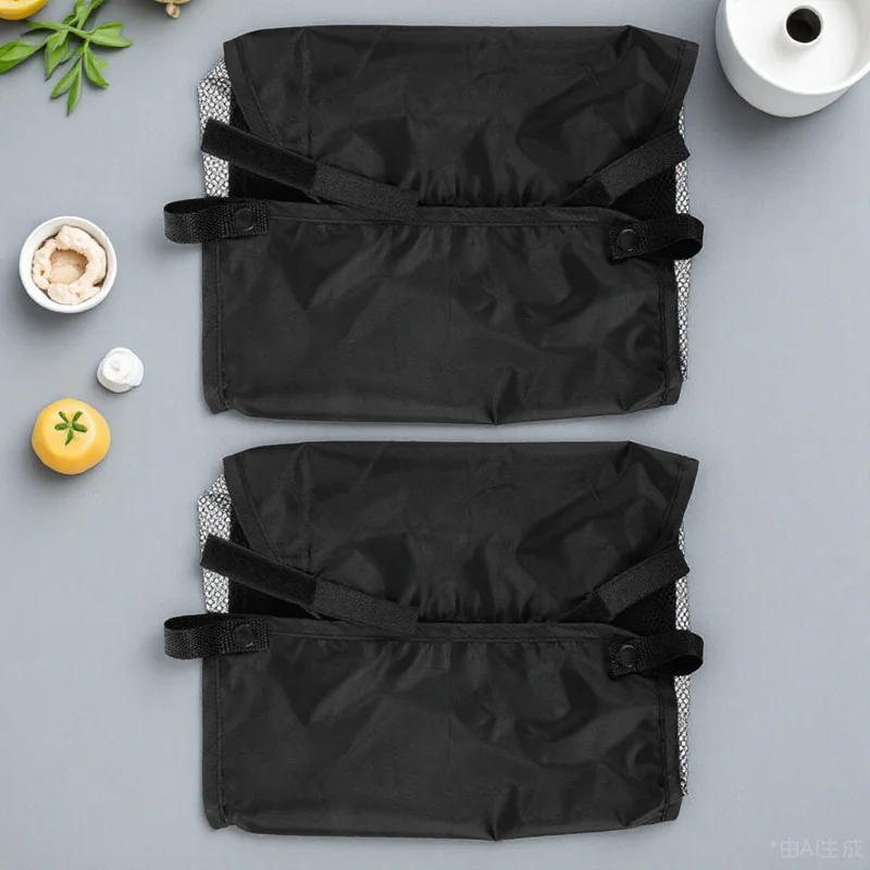 

2Pcs Stroller Storage Bag Organizer Waterproof Mesh Bottom Basket Underseat Universal Stroller Holder Cargo Storage Basket