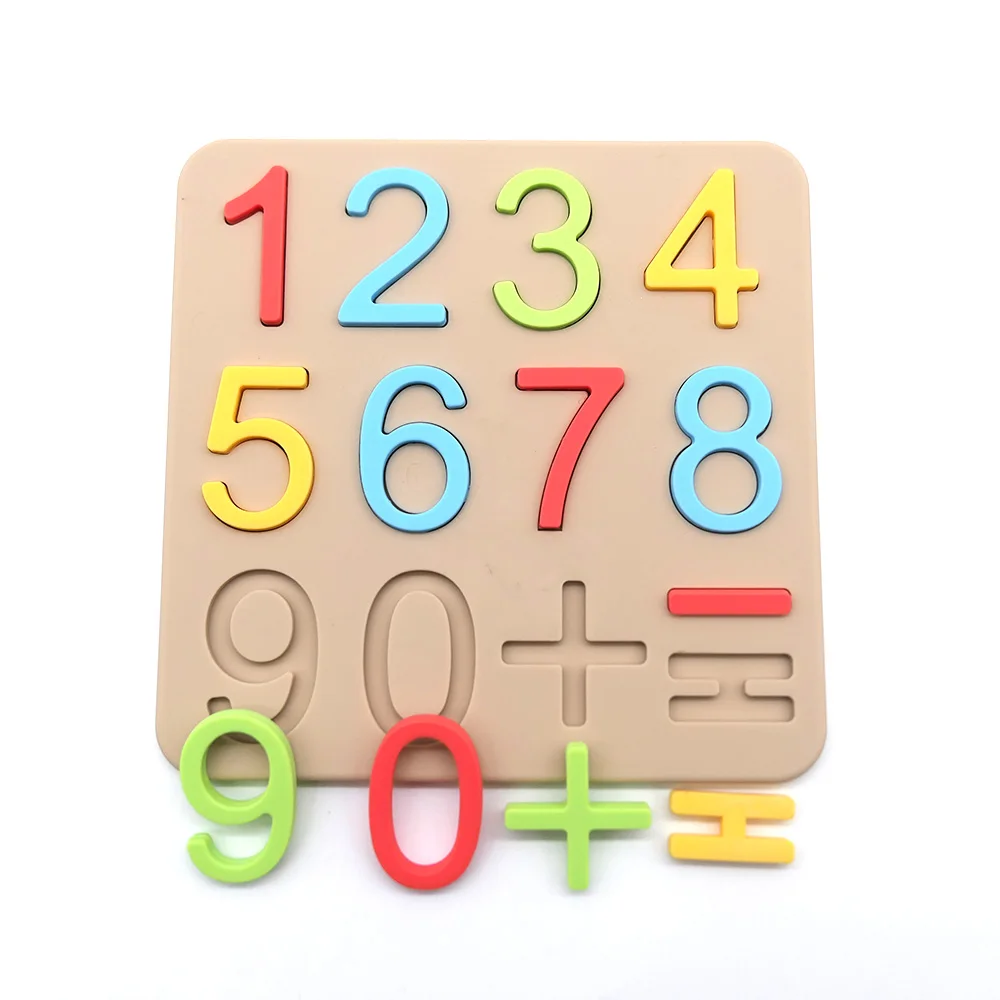 Silicone Number Puzzle Food-Grade Silicone Creative Children's Early Learning Puzzle Board Educational Toy Number Puzzle
