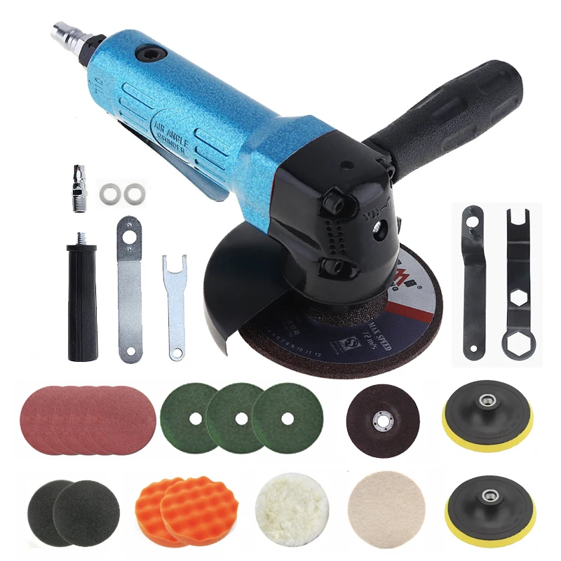 

4 Inch Pneumatic Polisher Air Angle Grinder Wheel Air Grinder Tool for Metal Wood Cutting Polishing Grinding Pneumatic Machine