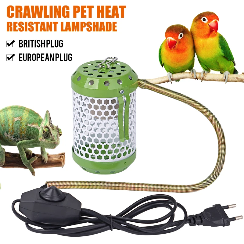 Pet Parrot Heat Lamp Preservation Cover Ceramic Lamp Anti-bite Anti-scalding Reptile Warm Lights Accessories Bird Supplies