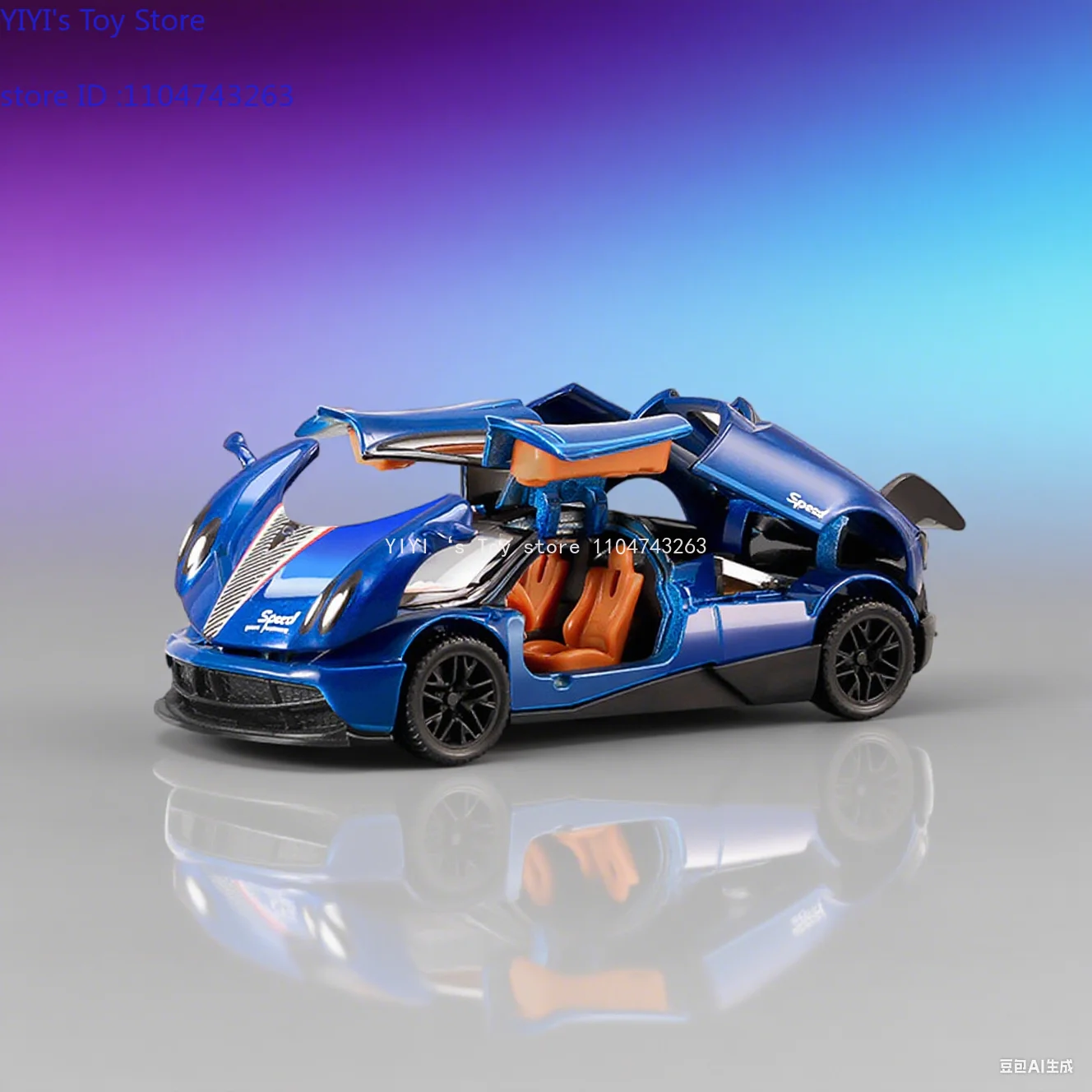

Масштаб 1:43, игрушки Pagani Zonda R, автомобили, миниатюрные модели, изысканный дизайн интерьера, багажник, открытый автомобиль, идеальные подарки для детей A1
