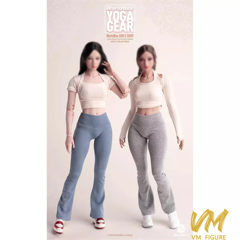 Worldbox 1/6 امرأة موضة اليوغا ملابس علوية عالية تمتد اليوغا السراويل ملابس رياضية نموذج صالح 12 "عمل الشكل دمى الجسم لعبة #4