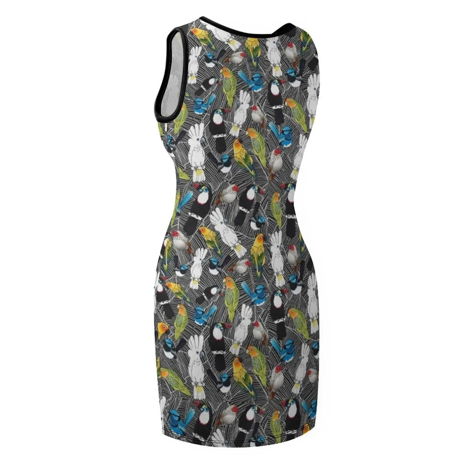 طيور الجنة فستان الشمس بلا أكمام فساتين فاخرة ملابس نسائية فستان نسائي #5