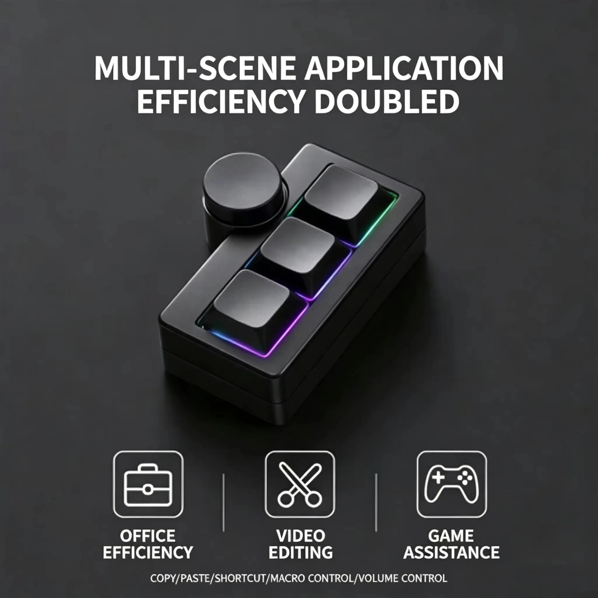Gaming Keyboard Hot Swappable - RGB USB Wired Mini Gaming Keyboard