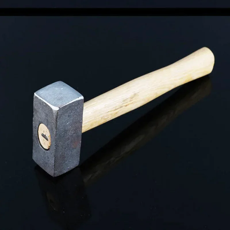 Wooden Handle Hammer, Heavy Stoning Hammer, Masonry Square Hammer, Forged Steel Masonry Hammer Construction