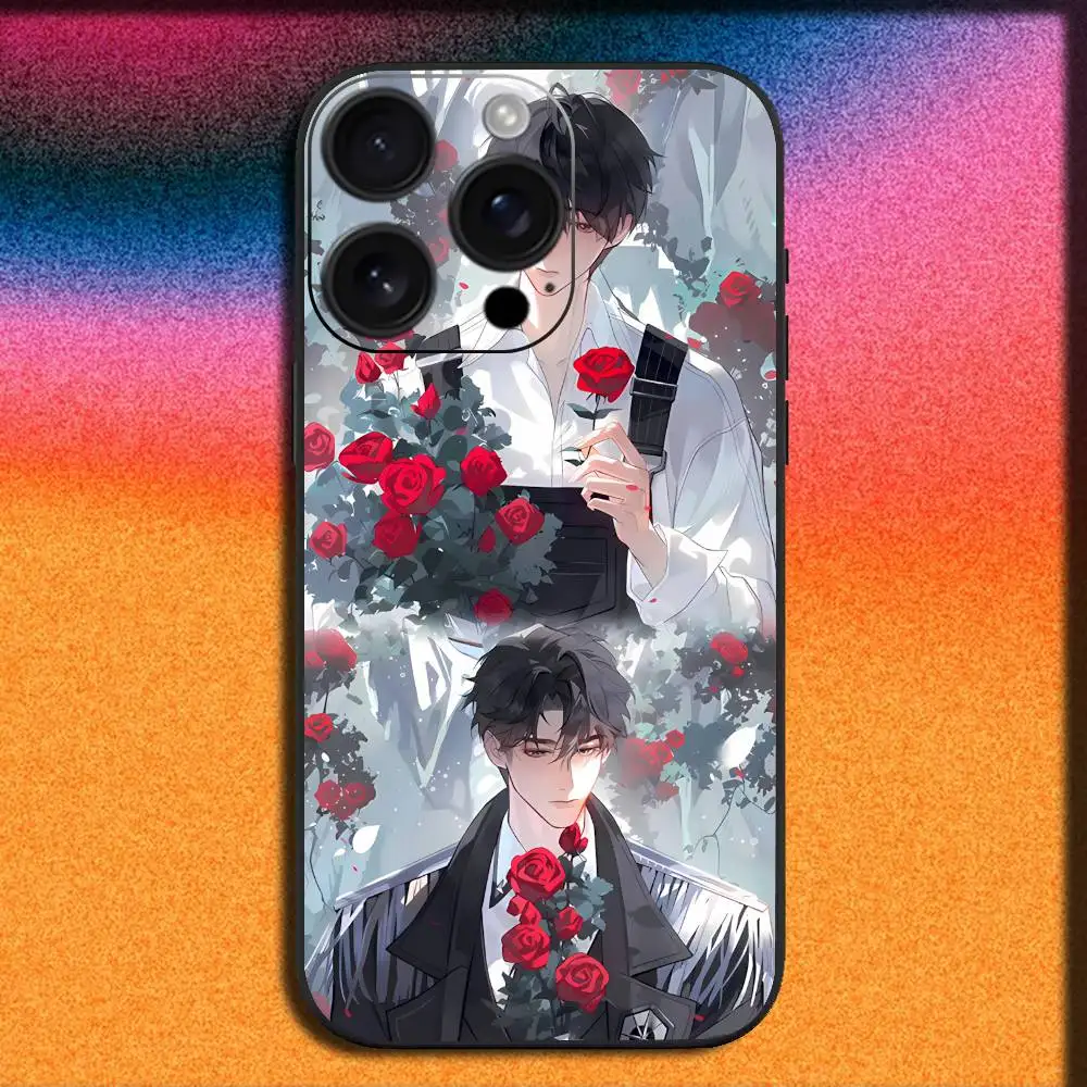 Custodia per telefono L-Little Mushroom Comics per iPhone 17,16,15,14,13,12,11,Pro,Max,Plus,E,SE4,Air,Mini Cover nera