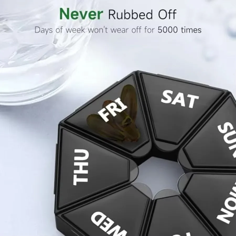 1/2Pcs Pill Case Plastic 7 Days Tablet Candy Box Portable Storage Tablet Holder Travel Organizer Pill Dispenser Container