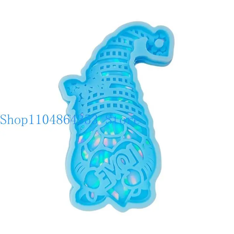 

652F голографические формы из смолы, силиконовые формы для рождественских гномов, формы для подвесок из смолы