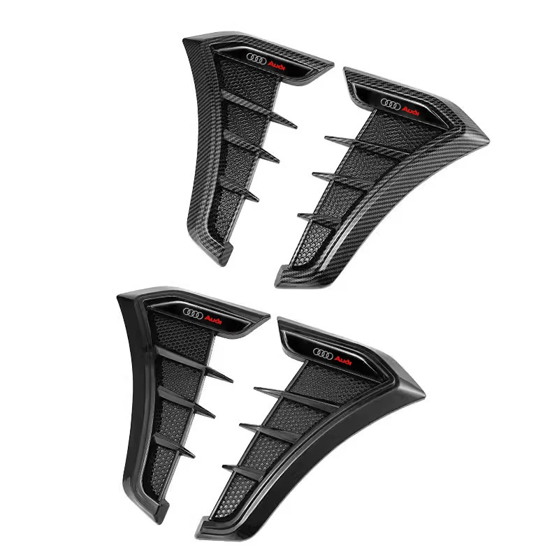 

Vent Cover Fender Hood Air Flow Intake Trim Wing Decal Ventilation Sticker For Audi Sline TT RS A4 B7 B8 B9 A3 A5 A6 C5 A1 A7 A8