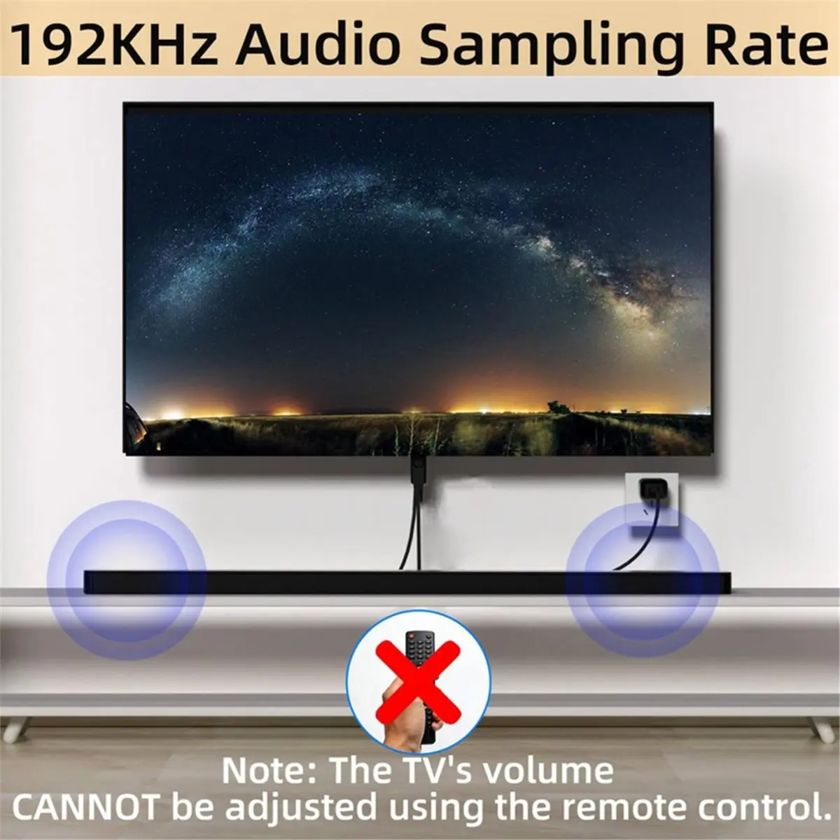 【DT56】ARC/EARC to Optical Audio Converter, Supports PCM2.0, 5.1, DTS 5.1 ,ARC Audio Extractor Cable for TV to Soundbar