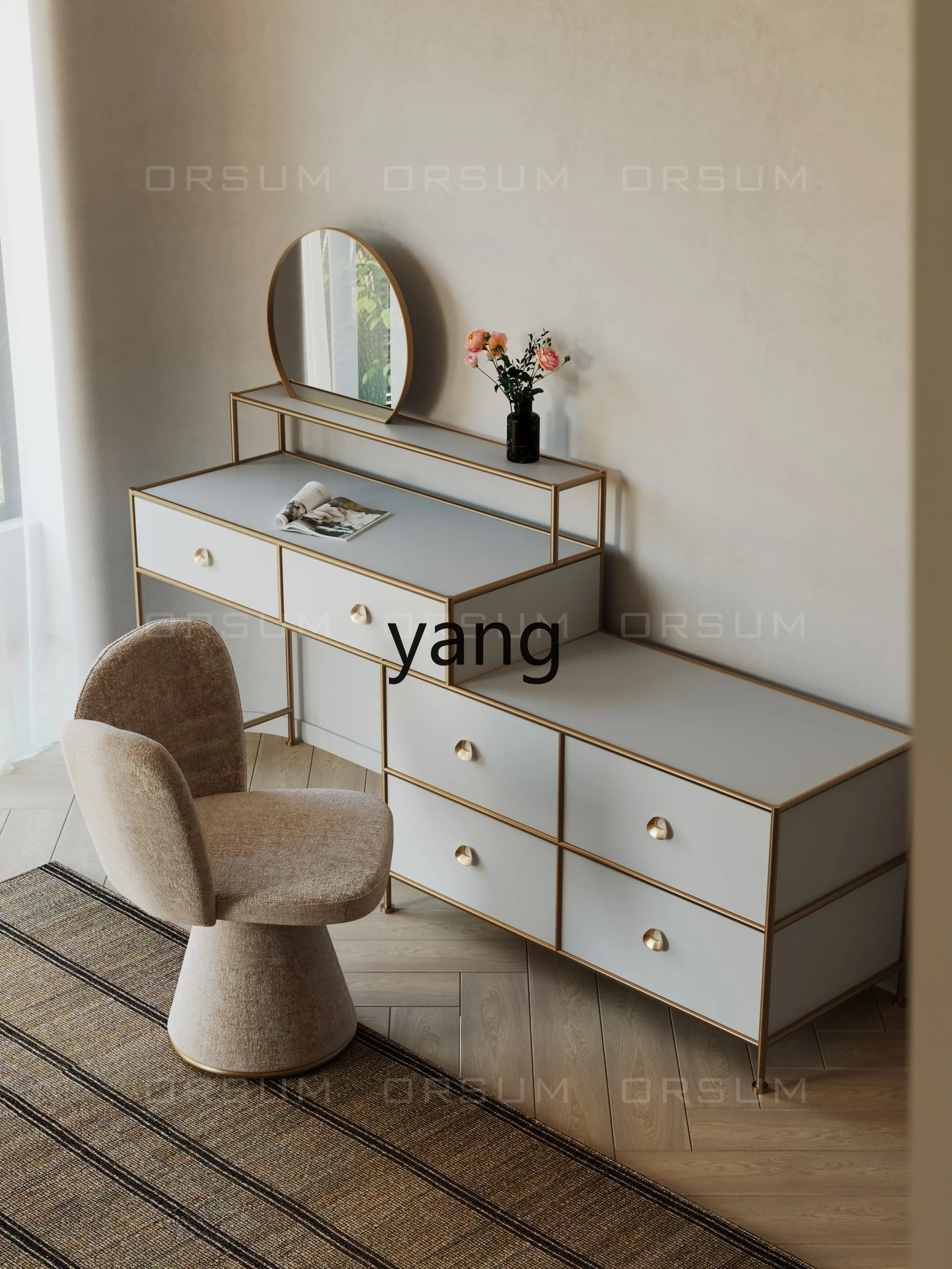 LMM モダン シンプル ドレッサー サイド キャビネット ライト 高級 アート クリエイティブ ハードウェア テーブル