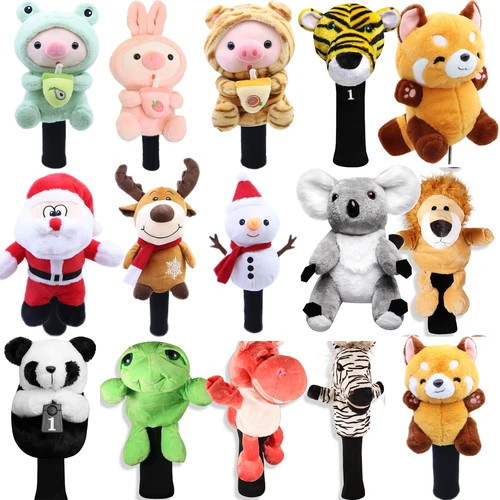 Todo tipo de fundas para cabeza de conductor de palos de golf de animales, adecuadas para hombres y mujeres, mascota del Club de conductor de golf, regalo bonito novedoso