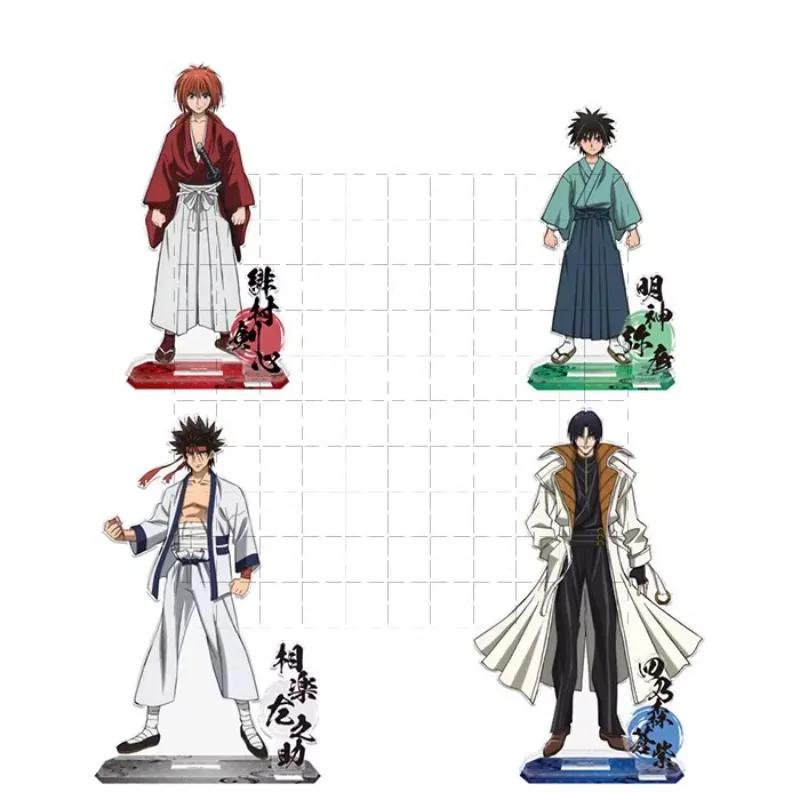 Game Himura Kenshin Sagara Sanosuke Myoujin Yahiko Shinomori Aoshi Acrylic Stand Doll Anime Figure Model Plate Cosplay Toy Gift