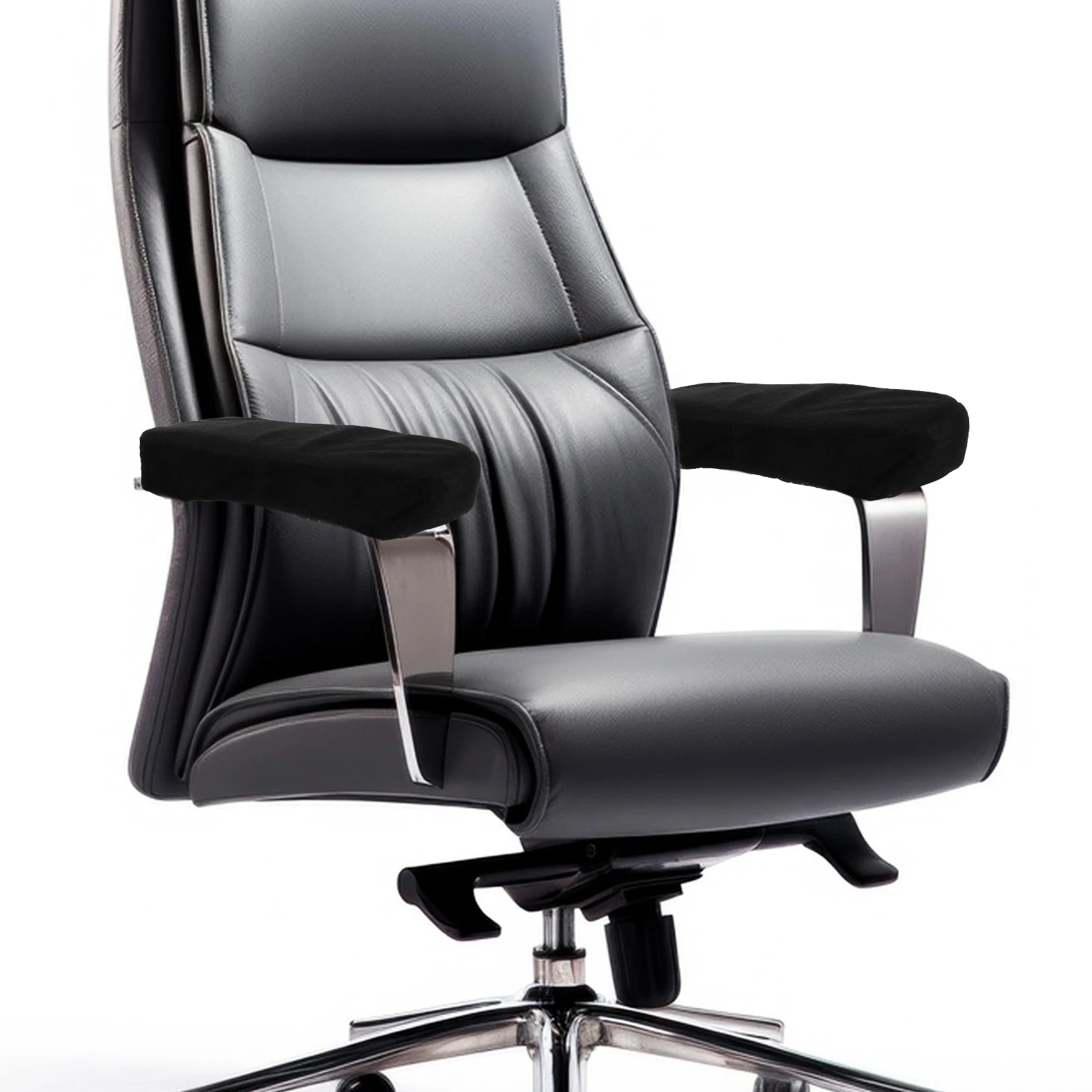 

2Pcs Chair Armrest Pads Crystal Velvet Cushions Office Computer Seat Wheelchair Arm Covers Easy Clean Stylish