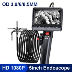 Caméra d'endoscope flexible avec tête d'Li-bidirectionnelle, endoscope de salle, 5 pouces, IPS, 8.5mm, 6mm, HD1080P, 3000AMH