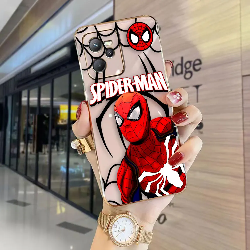 Cover Smooth E-TPU Phone Case For REALME GT 2 NEO3 MASTER 7 8 8I 9 9I 10 11 PRO C21Y C30 C33 5G Case Marvel SpiderMan Deadpool