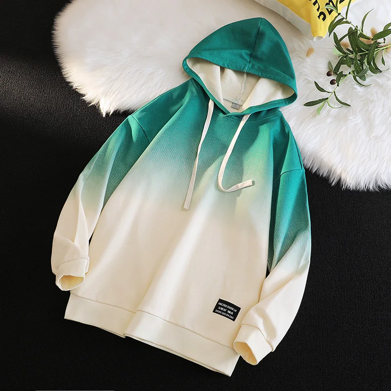 

Gradient Color Hoodie Men Fashion Pullover Autumn Long Sleeve Youth Sweatshirt Men's Clothing Hip Hop Streetwear Top Outwear