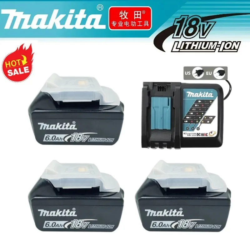 

High Capacity Makita 18V Battery 6Ah Batterie Makita 18V for Cordless Tools, Fast Charging & Long Lifespan