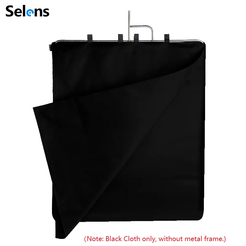 Selens 75x90 سنتيمتر الفولاذ العلم لوحة القماش الأسود ل Fotografia Acessorios للكاميرا فيديو استوديو الإضاءة عاكس القماش فقط