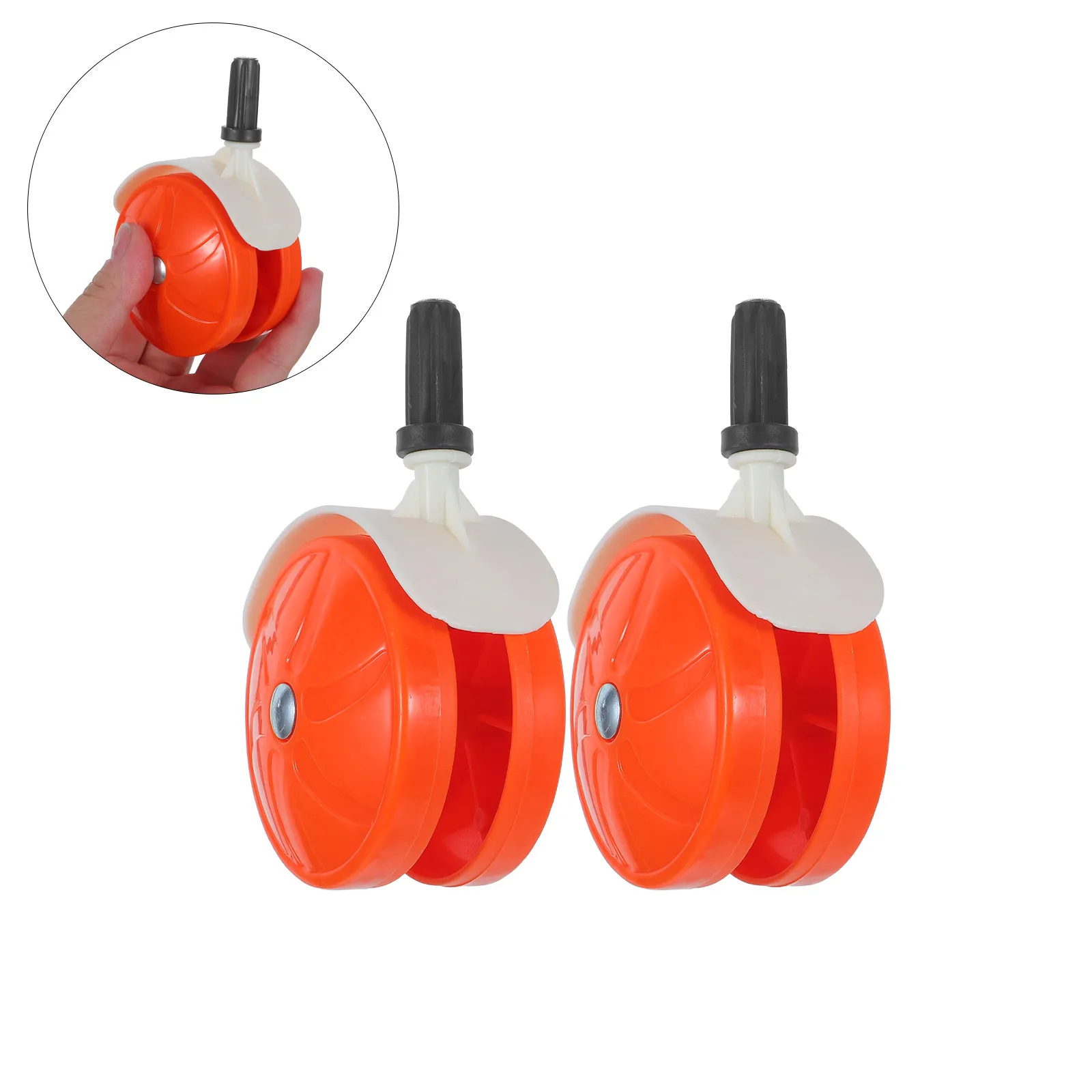 4Pcs Toddler Walker Wheels Replacement Smooth Quiet Plastic Casters for Stroller Pram Highchair Trolley Pushchair Baby Stroller