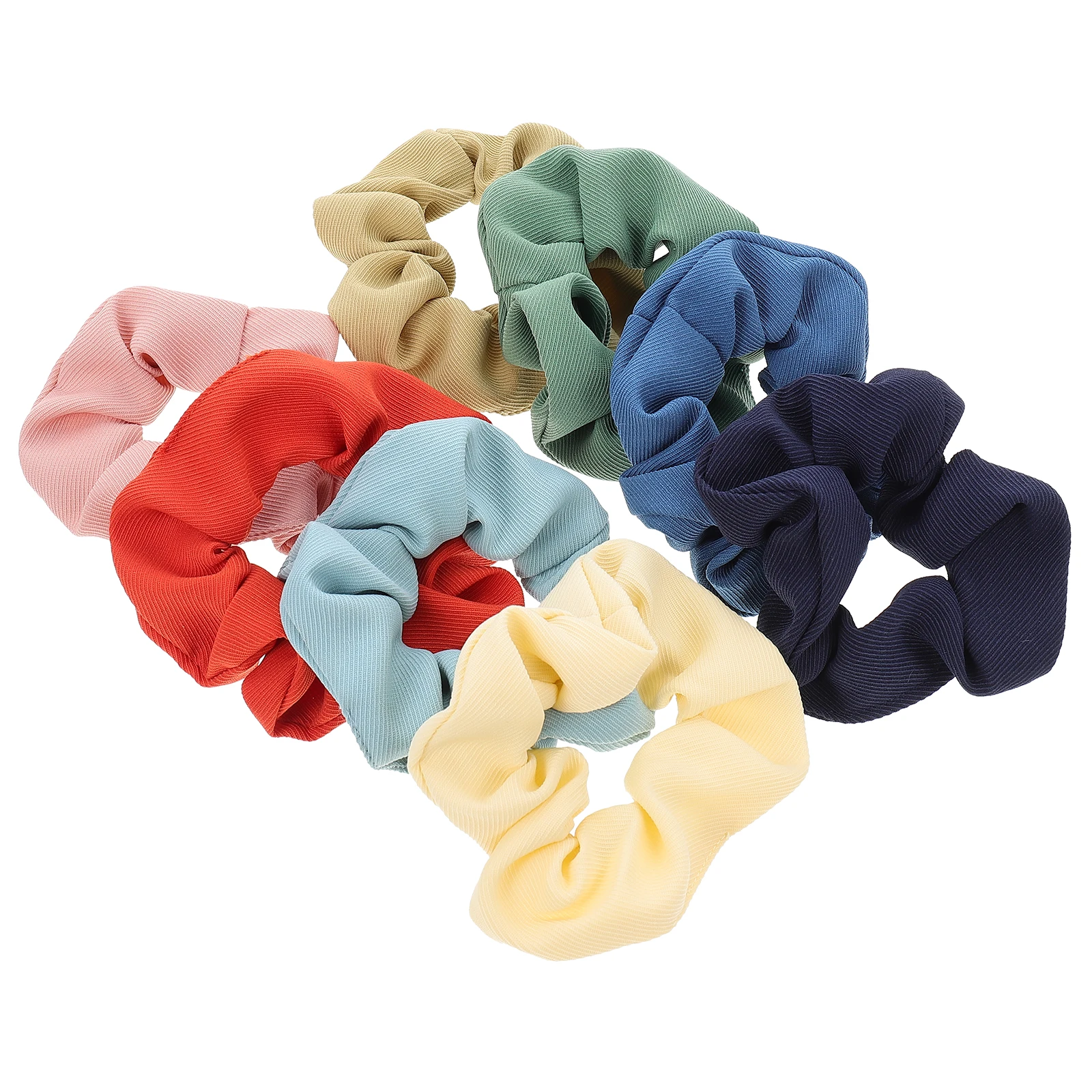 

8 Pcs Large Intestine Hair Scrunchies Elastic Polyester Bands Women Girls Ponytail Hairstyle Accessories Durable Gift