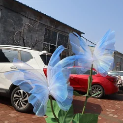 50/65cm Artificial Mesh Simulation Butterfly Big Butterfly Wedding Decoration Stage Window Decorations/ Wedding Decorations
