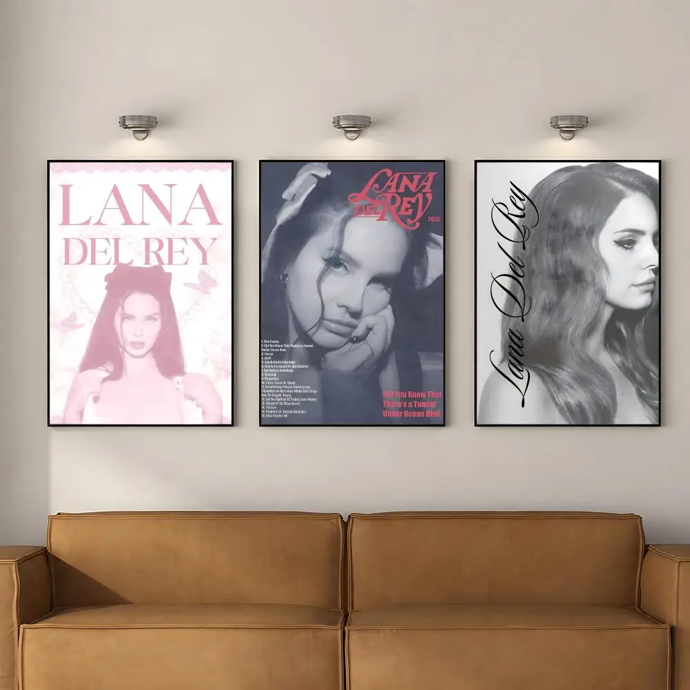 Singer L-Lana D-Del R-Rey Born to Die Poster PP Self Adhesive Decorative Poster Waterproof Waterproof for Apartment Bedroom