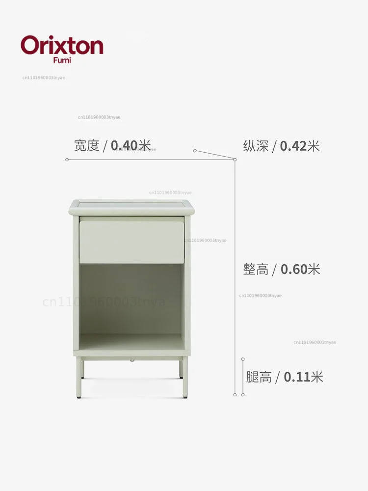Art Museum bedside table solid wood edge invisible handle minimalist light luxury designer bedroom simple modern small