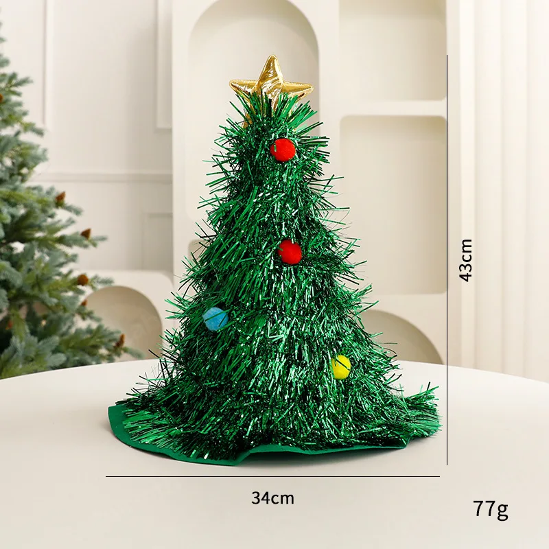 Chapeau de décoration de Noël pour enfants et adultes, petit arbre de Noël, accessoires d'arrangement de tir, couvre-chef, ornement de bandeau