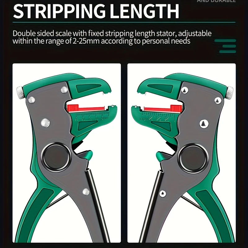 Multifunctional Duckbill Wire Stripper Automatic Wire Stripper Length Adjustable Flat Wire Cutter Wire Stripper For Electrician