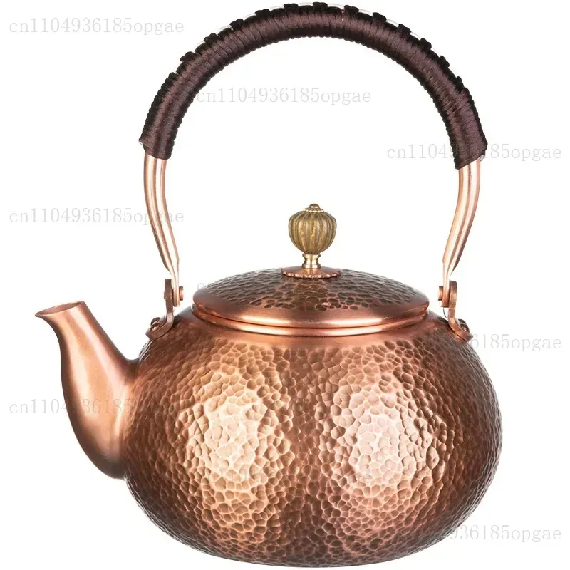 Creative home Retro Tea Boiling Water Handmade Copper Pot, Large Capacity Health with Tea Compartment with Beam Brewing