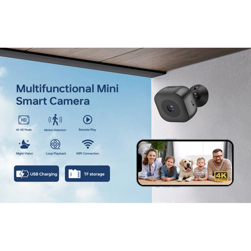 Xiaomi Mini HD 4K Camera WiFi Wireless Monitoring Security Protection Remote Monitor Camcorders Video Surveillance Smart Home