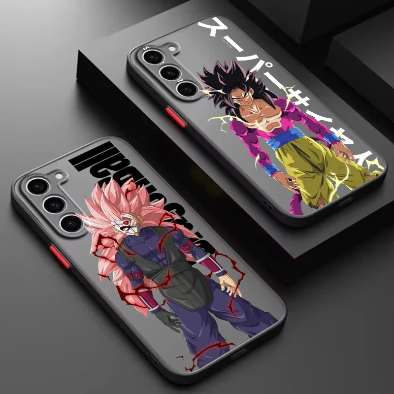 D-Dragon Ball Frieza Trunks Frosted Translucent For Samsung Galaxy S24 S23 S22 S21 S20 FE S10 S9 S8 Plus Ultra Pro 5G Soft