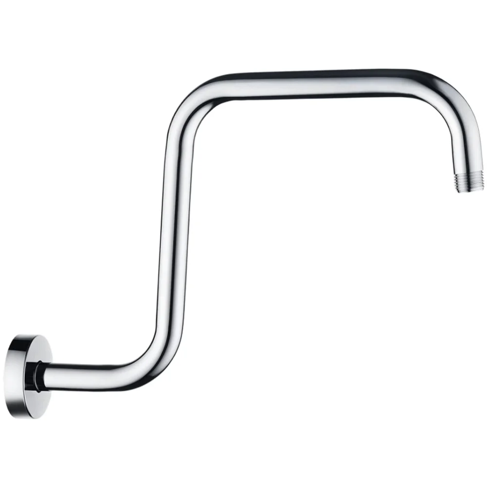 

Matte Black Shower Head Extension Arm 4 Inch High Rise Marine Grade Stainless Steel Riser Compatible with Standard Shower Pipes